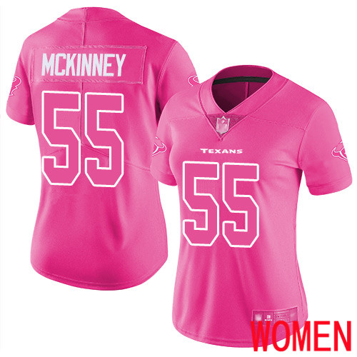 Houston Texans Limited Pink Women Benardrick McKinney Jersey NFL Football #55 Rush Fashion->houston texans->NFL Jersey